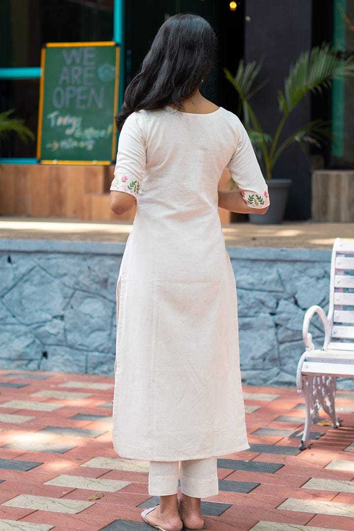 Women?s Cotton Kurta Suit Set with Palazzo Pants & Dupatta(XL) - Image 3